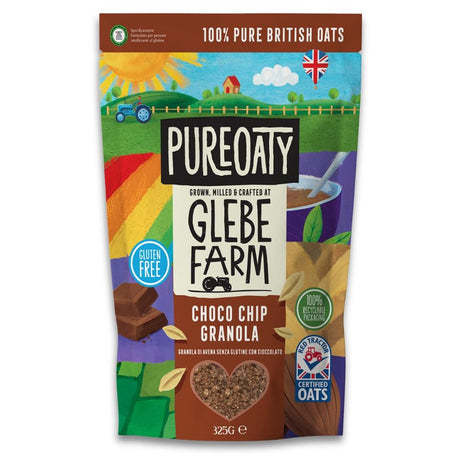 Glebe Farm Gluten Free PureOaty Choco Chip Oat Granola 325g - Greenlands Health Store