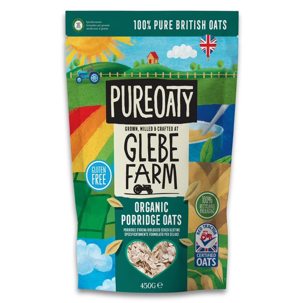 Glebe Farm Organic G/F Porridge Oats 450g - Greenlands Health Store
