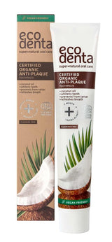 Ecodenta organic anti - plaque toothpaste with coconut oil 75ml - Greenlands Health Store