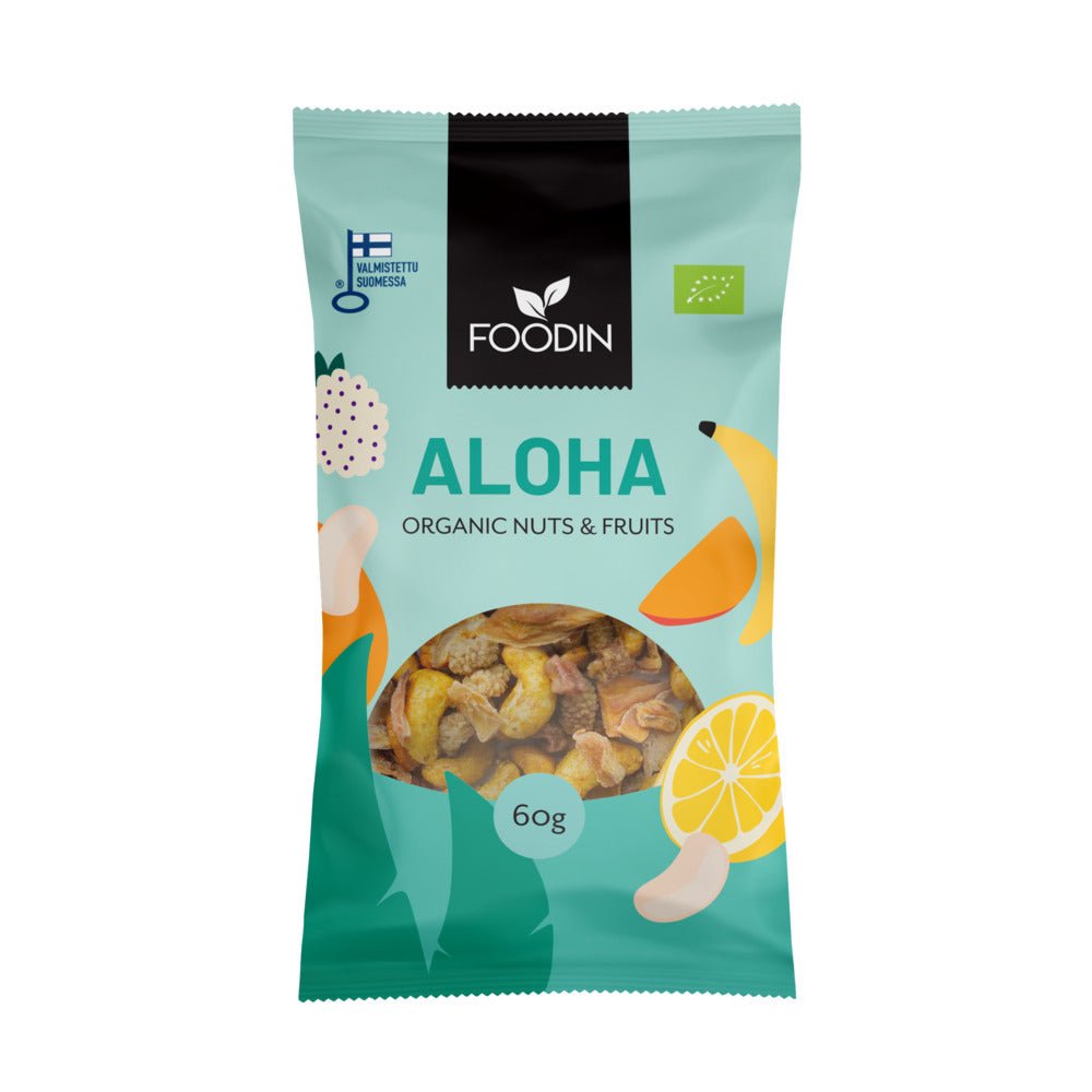 Organic Nuts & Fruits Aloha 60g - Greenlands Health Store