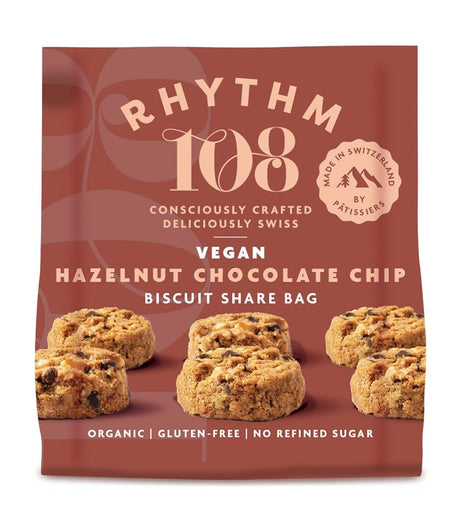 Swiss Vegan Hazelnut Chocolate Chip Share Bag 135g - Greenlands Health Store