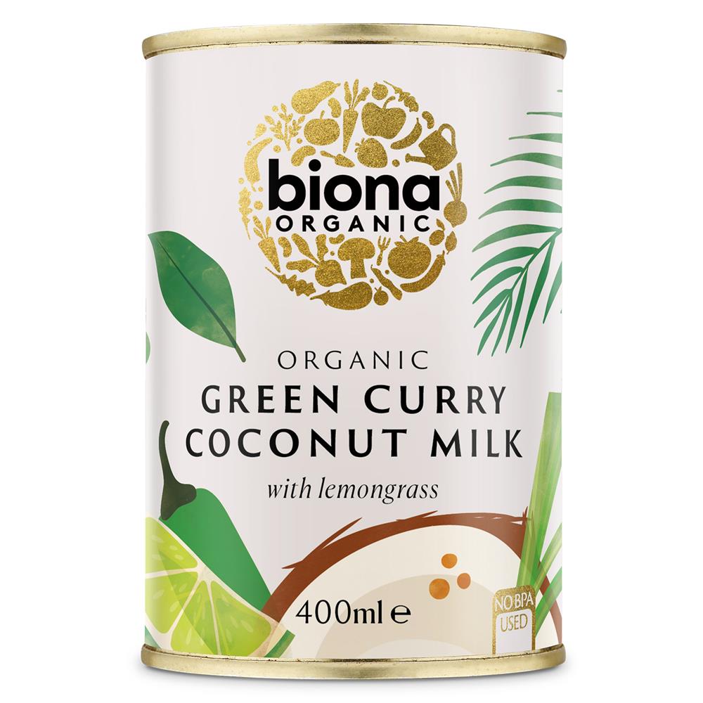 Organic Green Curry Coconut Milk 400ml - Greenlands Health Store