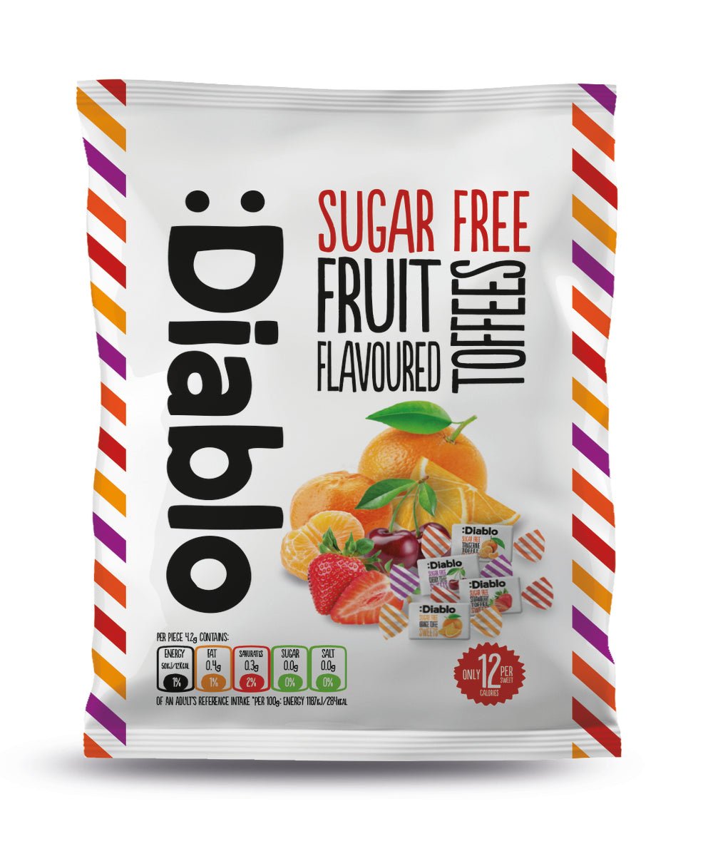 Sugar Free Fruit Flavoured Toffee Sweets bag - Greenlands Health Store