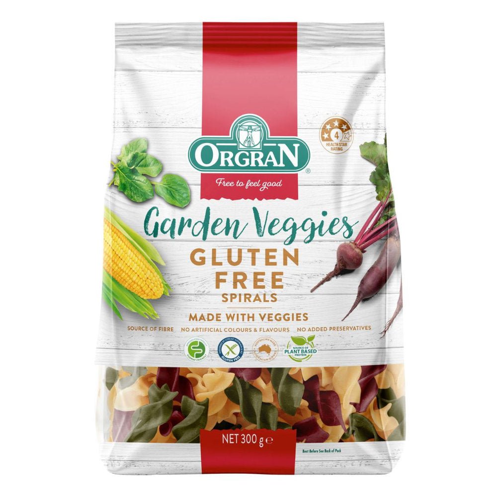 Orgran Garden Veggies Spirals 350g - Greenlands Health Store