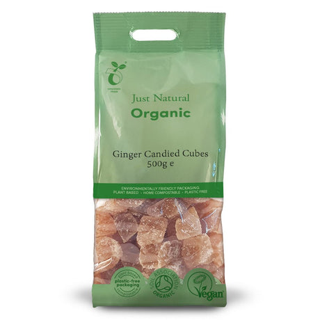 Organic Ginger Candied Cubes 500g - Greenlands Health Store