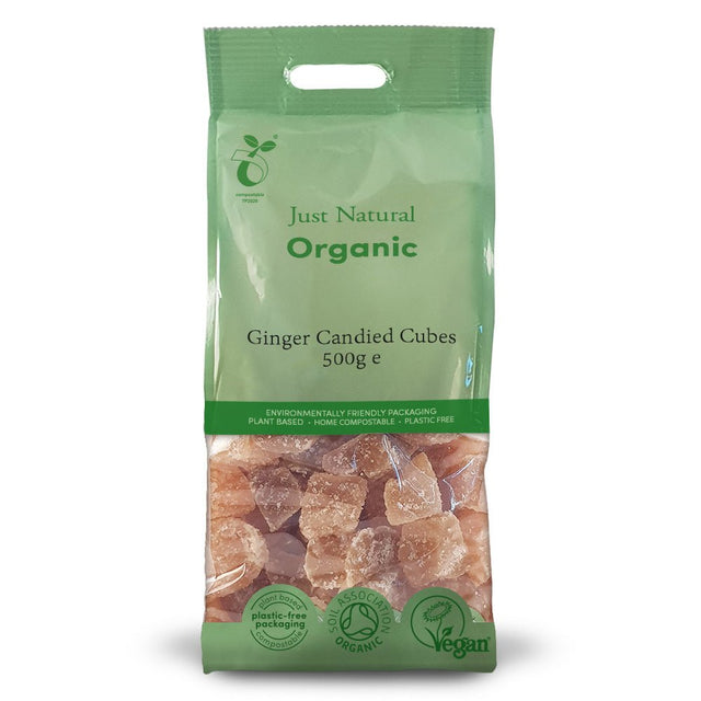 Organic Ginger Candied Cubes 500g - Greenlands Health Store