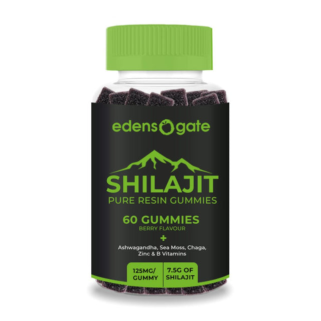 Edensgate Shilajit Gummies With Seamoss & Ashwagandha - 2000mg - Greenlands Health Store