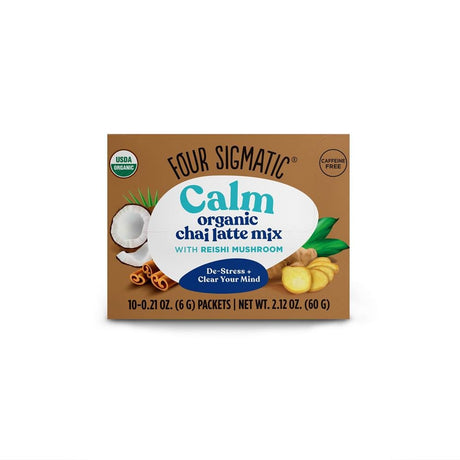 Calm Organic Chai Latte With Reishi mushrooms 10 Sachets - Greenlands Health Store