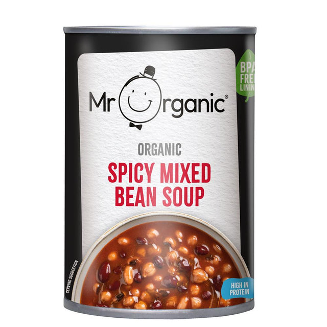 Mr Organic Spicy Mixed Bean Soup 400g - Greenlands Health Store