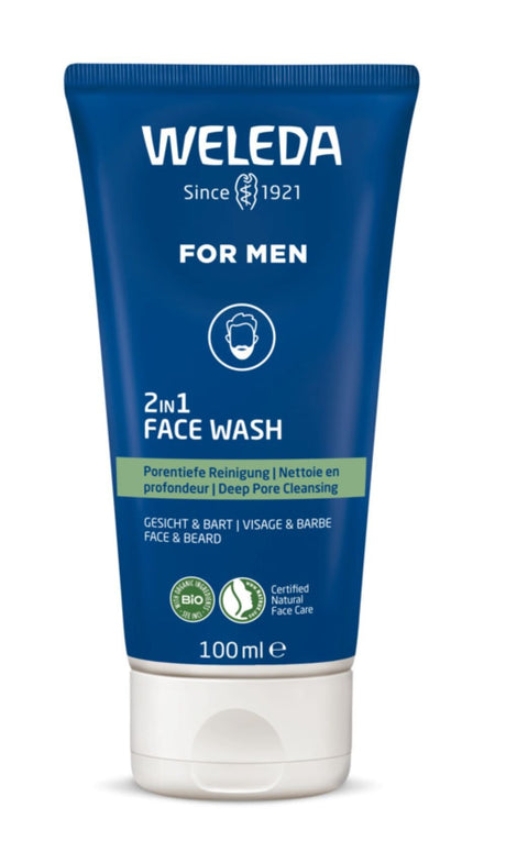 Men's 2 in 1 Face & Beard Wash Gel 100ml - Greenlands Health Store