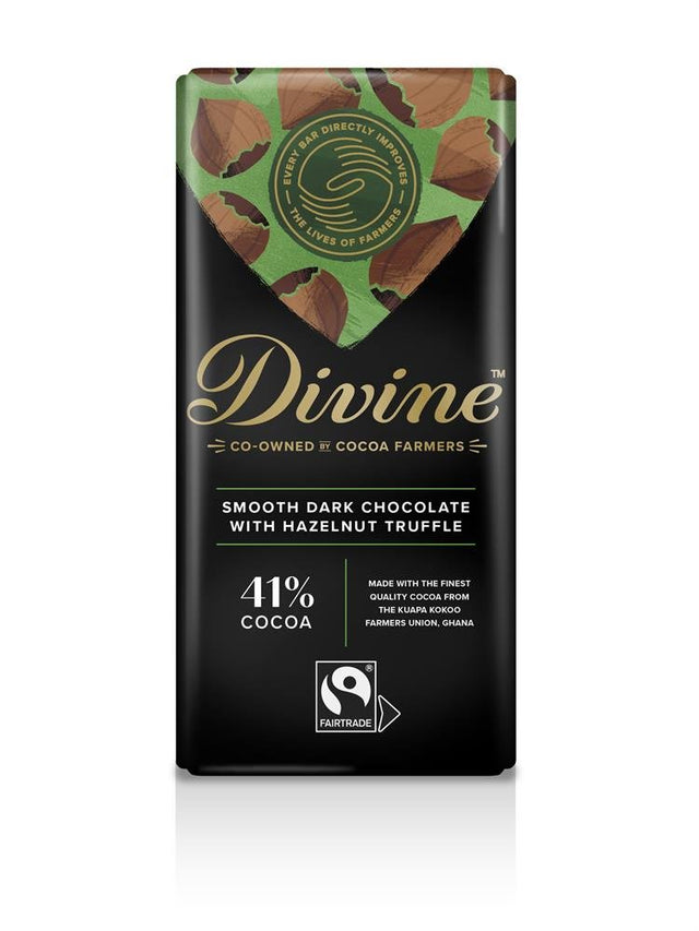 Vegan Dark Smooth Hazelnut Chocolate Bar 90g - Greenlands Health Store
