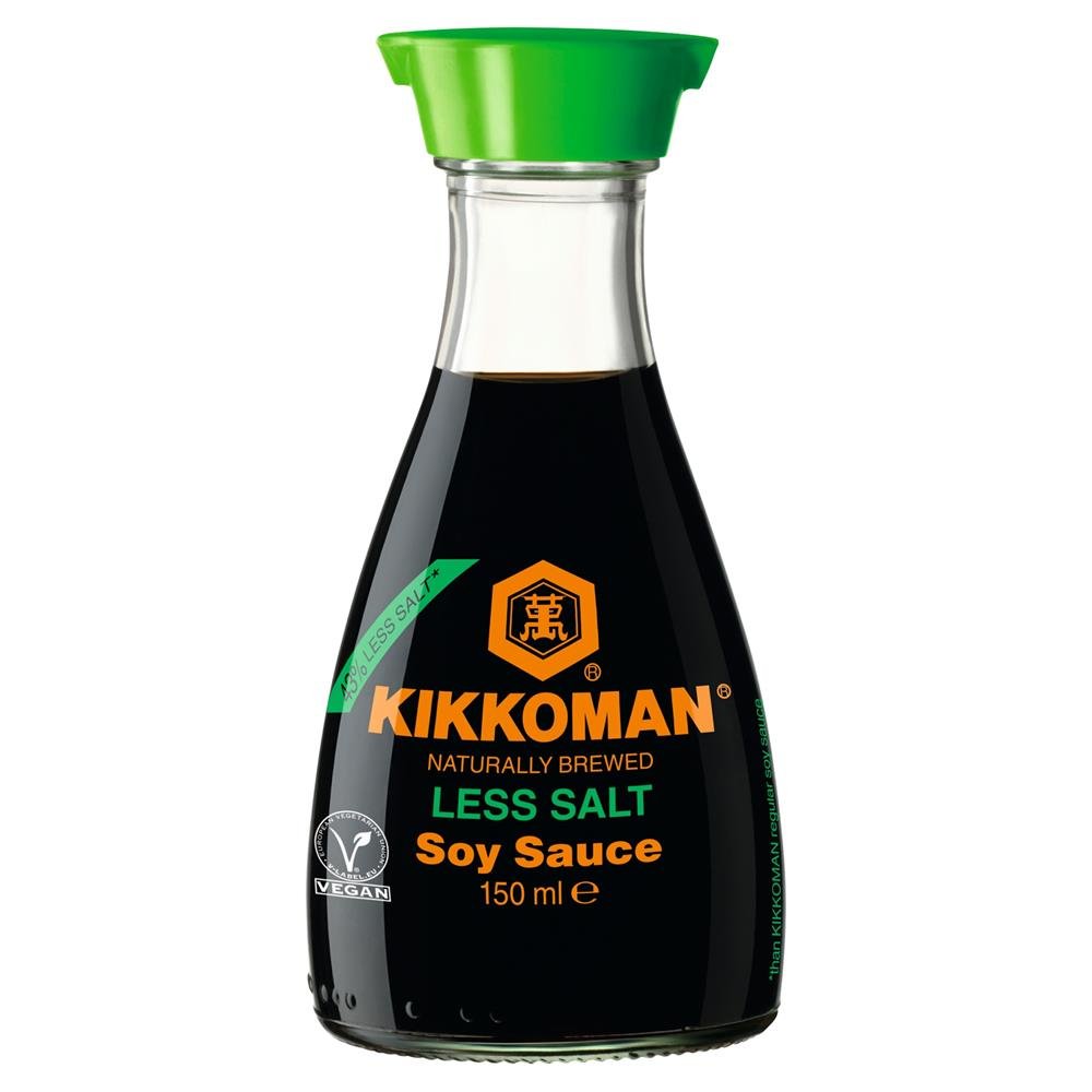 Kikkoman Less Salt Soy Sauce 150ml - Greenlands Health Store