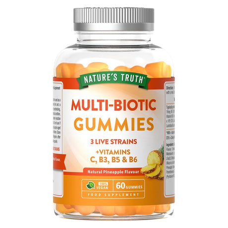 Multi - Biotic 3 Live Strains + Vits C B3 B5 & B6 60 Gummies - Greenlands Health Store