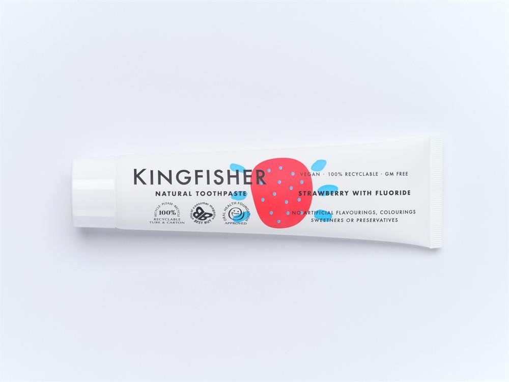 Children's Strawberry Toothpaste with fluoride 100ml - Greenlands Health Store