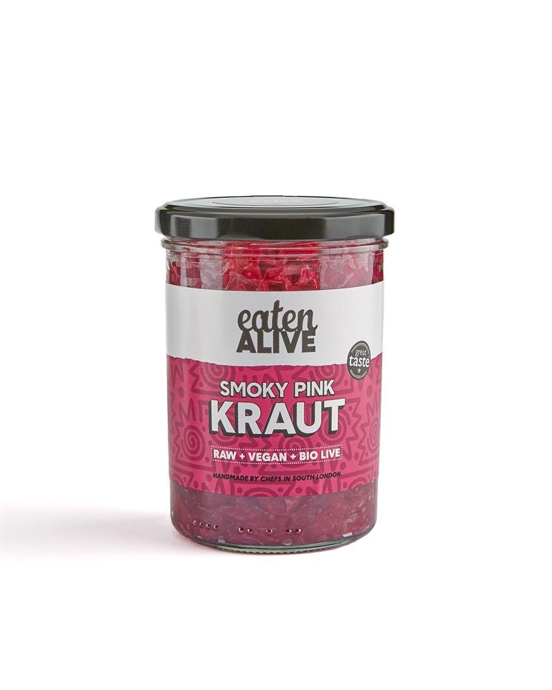 Smoky Pink Kraut with Beetroot and Spices (Raw Vegan) 375g - Greenlands Health Store