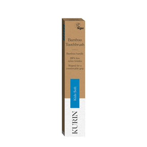 Kids Soft BPA Free Bamboo Toothbrush - Blue - Greenlands Health Store