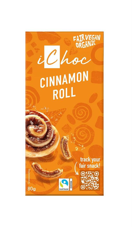 Cinnamon Roll Chocolate Organic Vegan 80g - Greenlands Health Store