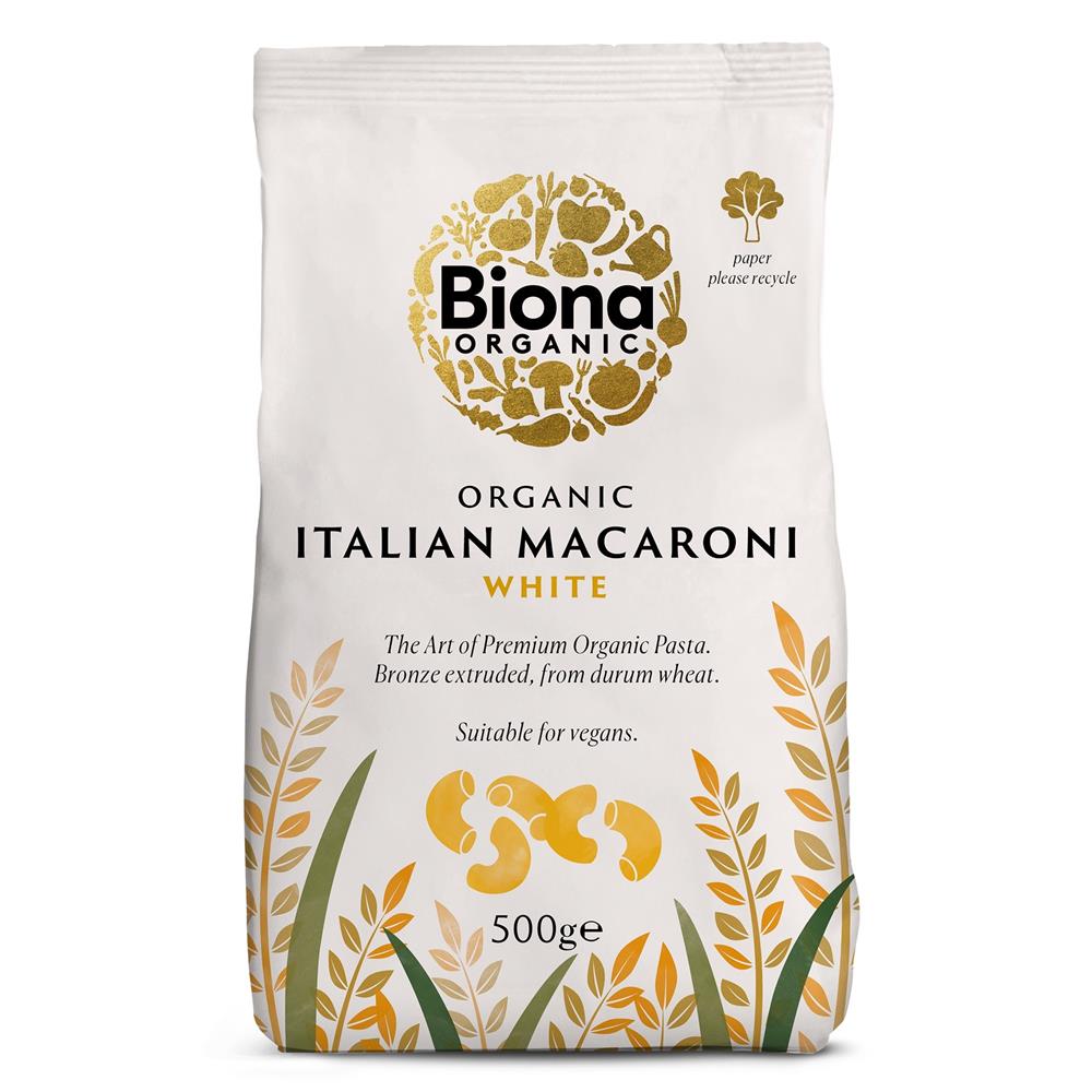 White Macaroni Pasta Organic Bronze Extruded 500g - Greenlands Health Store