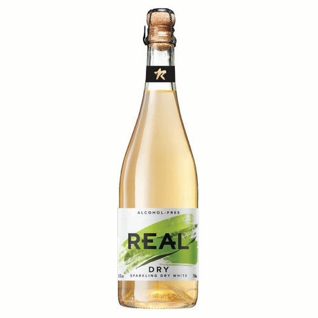 REAL Dry Sparkling Dry White Alcohol Free 750oml - Greenlands Health Store