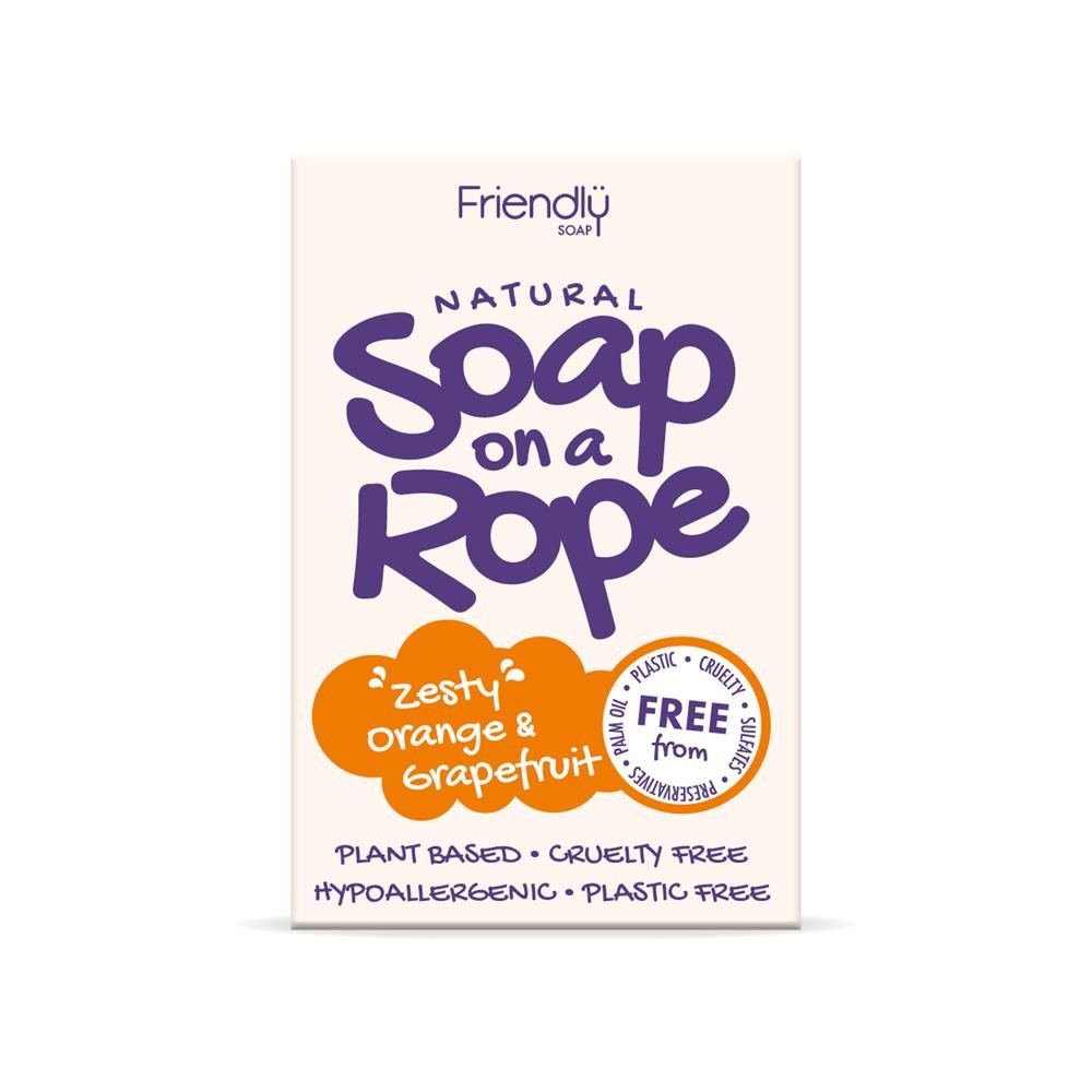 Orange & Grapefruit - Natural Soap On A Rope 125g - Greenlands Health Store