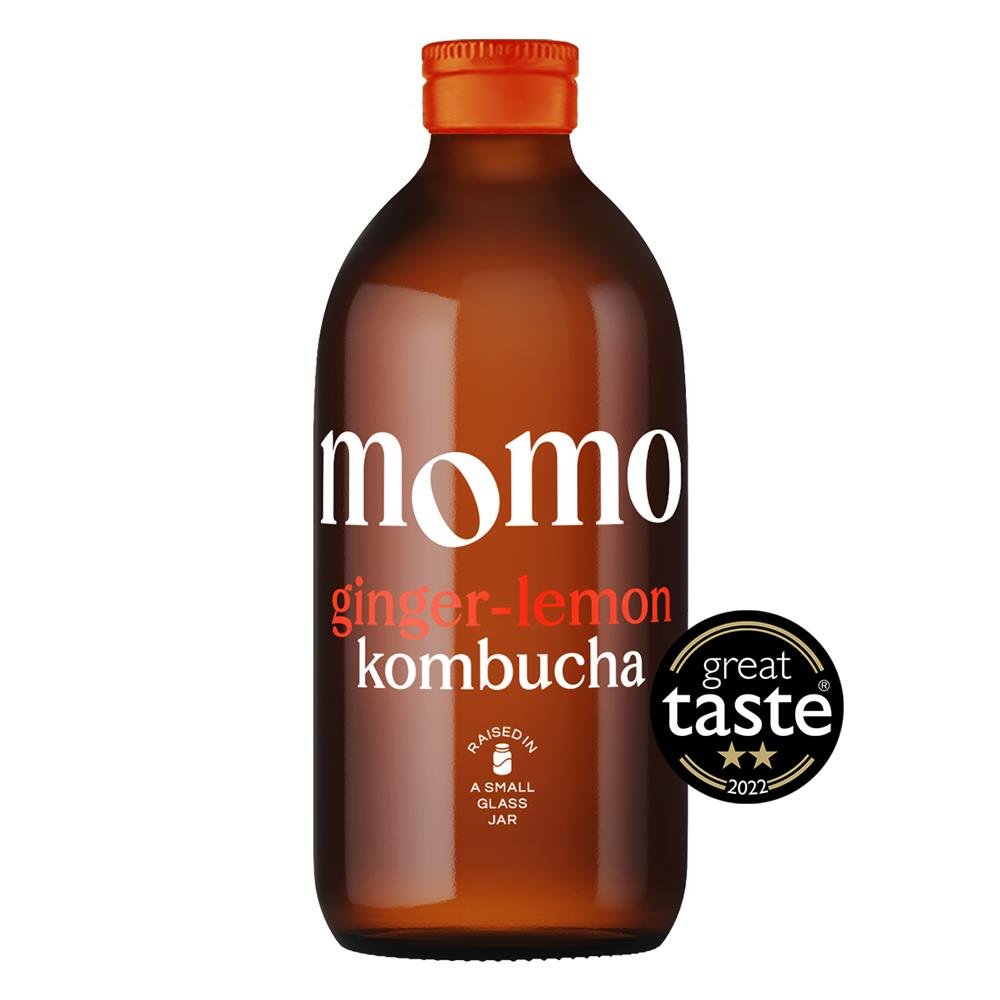 Organic Ginger Lemon Kombucha 330ml - Greenlands Health Store