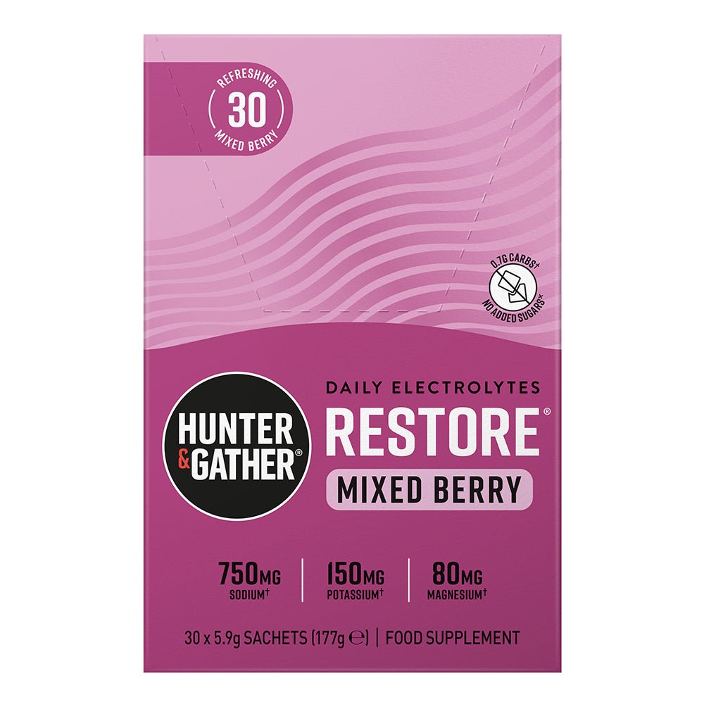 Restore Hydration Electrolytes Mixed Berry 30 x 5.9g per pack - Greenlands Health Store