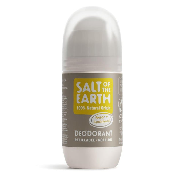Amber & Sandalwood Refillable Roll - On Deodorant 75ml - Greenlands Health Store