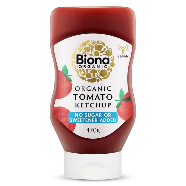 Tomato Ketchup - No Added Sugar - Squeezy Organic 470g - Greenlands Health Store
