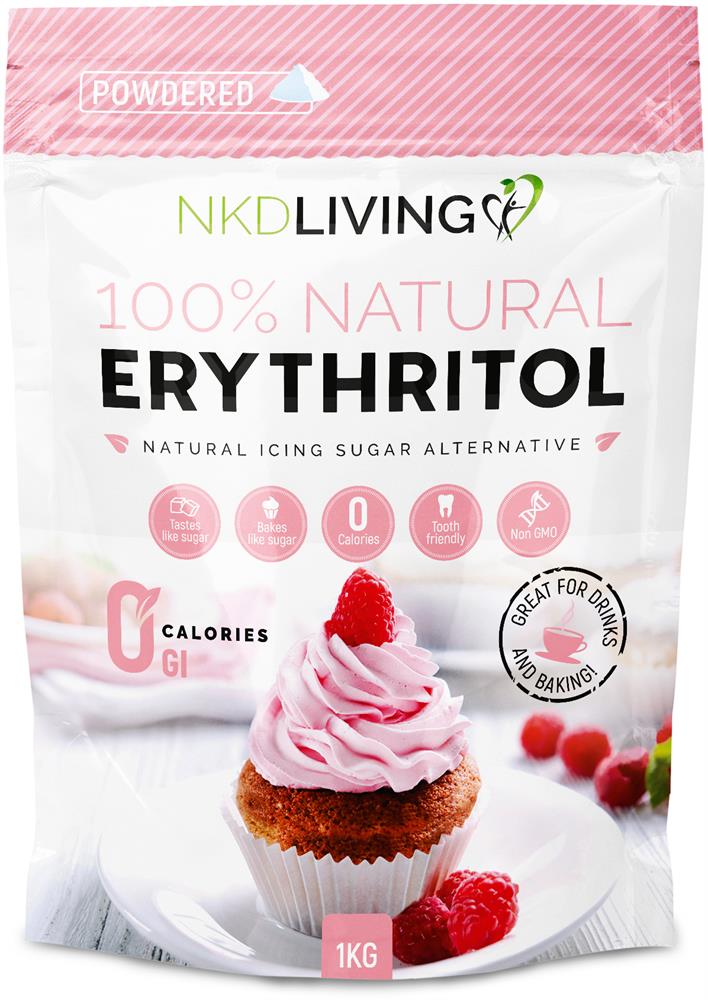 NKD Living Erythritol Powdered Natural 0 Calorie Sweetener 1KG - Greenlands Health Store