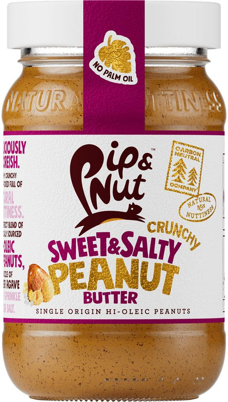 Pip and Nut Sweet and Salty Crunchy Peanut Butter 300g - Greenlands Health Store