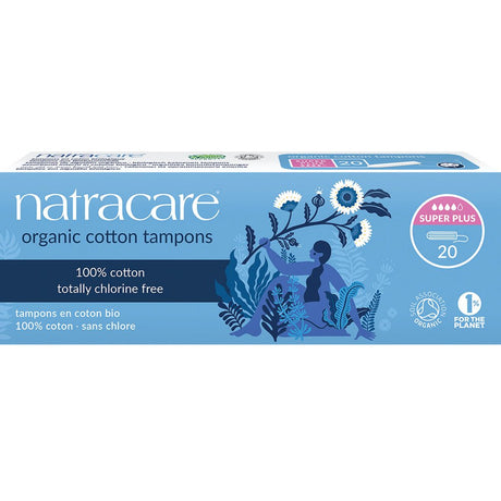 Organic Non - Applicator Tampons Super Plus x 20 - Greenlands Health Store