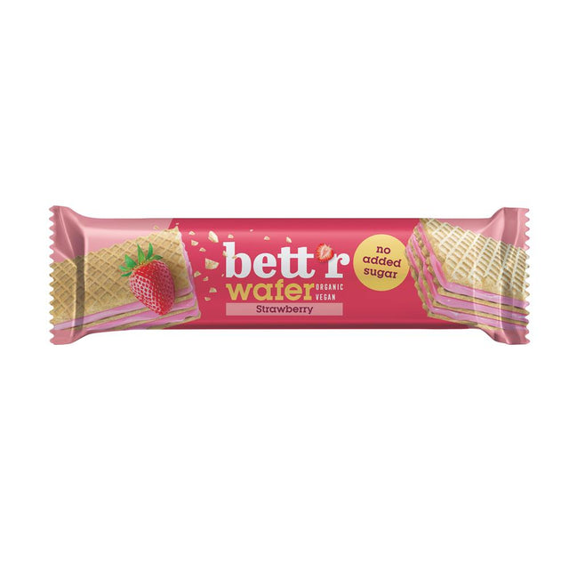 Organic No Added Sugar Strawberry and Cashew Wafer 30g - Greenlands Health Store