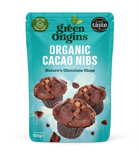 Organic Cacao Nibs (Raw) 100g - Greenlands Health Store