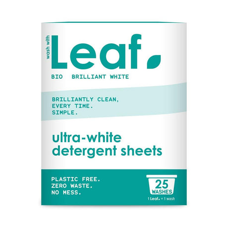Leaf Brilliant White Laundry Detergent Sheets 25pack - Greenlands Health Store