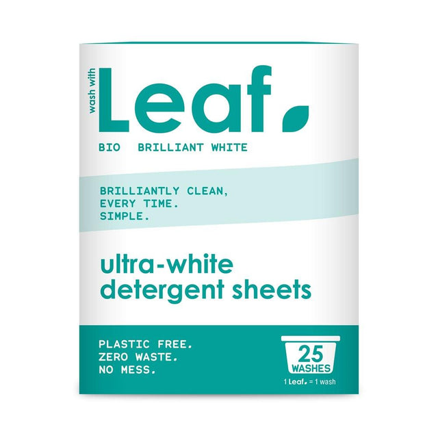 Leaf Brilliant White Laundry Detergent Sheets 25pack - Greenlands Health Store