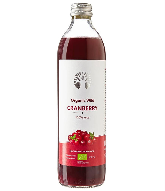 Organic 100% Wild Cranberry Juice 500ml - Greenlands Health Store