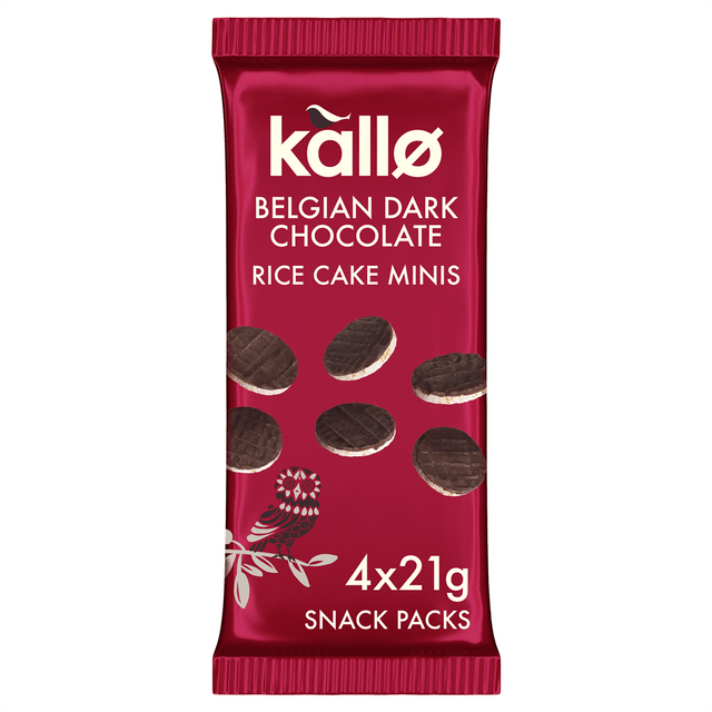 Kallo Belgian Dark Chocolate Rice Cake Minis 4 x 21g - Greenlands Health Store