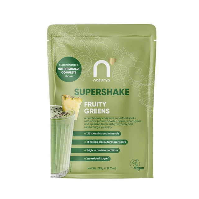 Naturya SuperShake Fruity Greens 275g - Greenlands Health Store