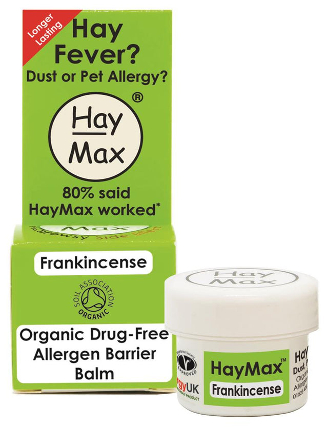 HayMax Frankincense Organic Allergen Barrier Balm 5ml - Greenlands Health Store