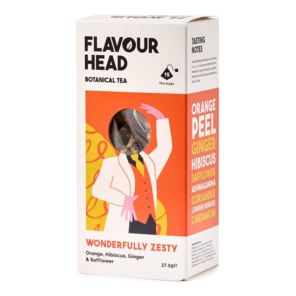 Flavour Head Botanical Infusions Wonderfully Zesty Tea 15's - Greenlands Health Store