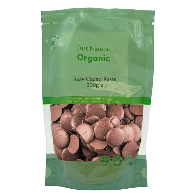 Organic Raw Cacao Paste 200g - Greenlands Health Store