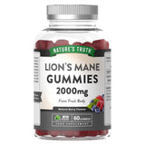 Lion's Mane 2000mg Berry 60 Vegan Gummies - Greenlands Health Store