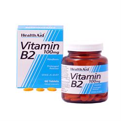 Vitamin B2 (Riboflavin) 100mg - Prolonged Release - 60 Tablets - Greenlands Health Store