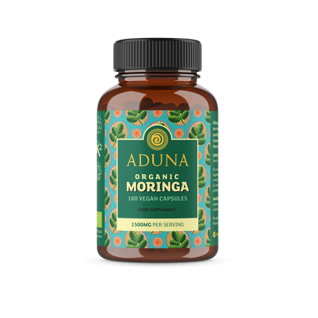 Aduna Organic Moringa Capsules (180 capsules) - Greenlands Health Store