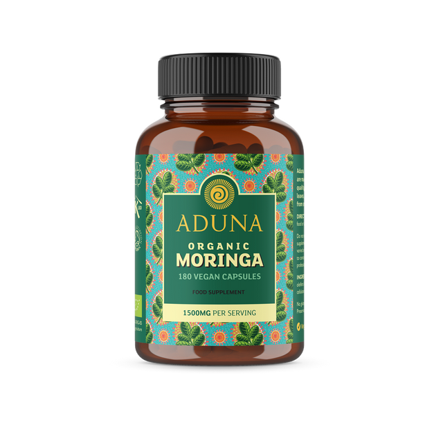 Aduna Organic Moringa Capsules (180 capsules) - Greenlands Health Store