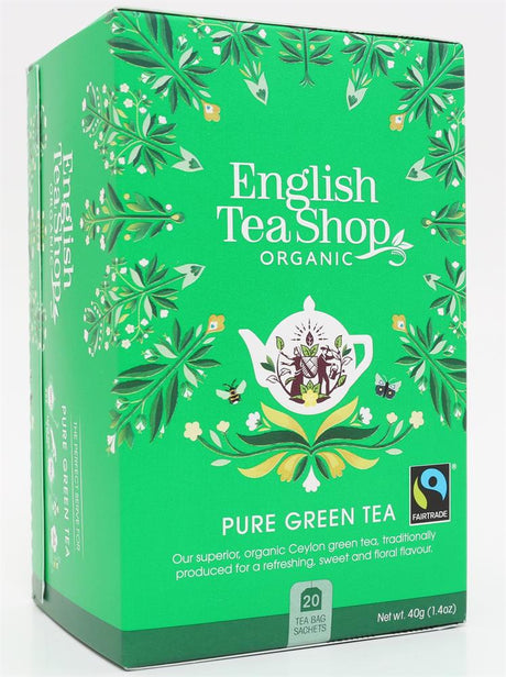 Pure Green Tea - 20 Tea Bag Sachets - Greenlands Health Store