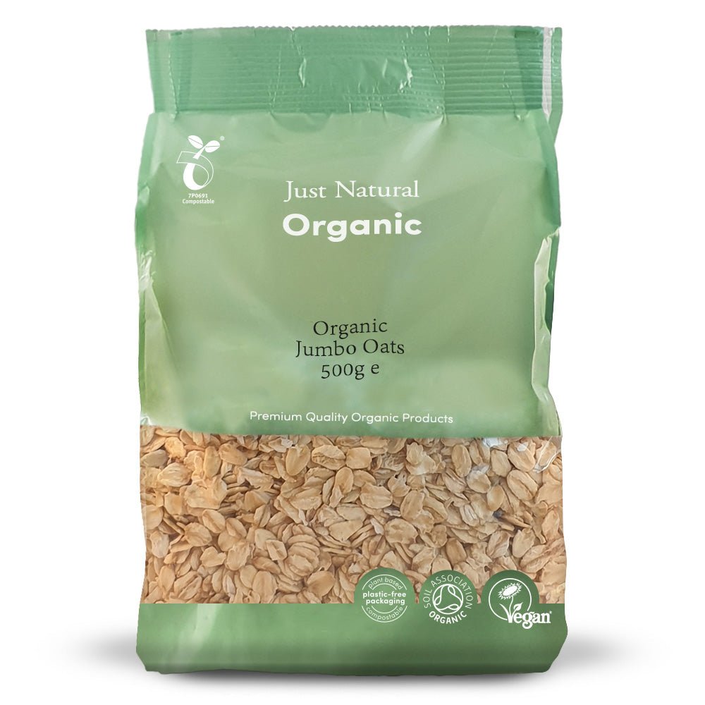 Organic Jumbo Oats 500g - Greenlands Health Store
