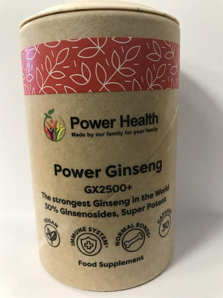 Power Ginseng G x 2500 30 caps - Greenlands Health Store