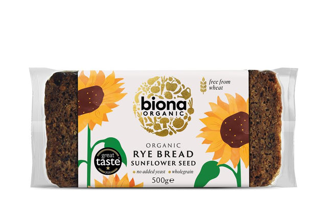 Organic Rye Bread - Sunflower Seed - 500g - Greenlands Health Store