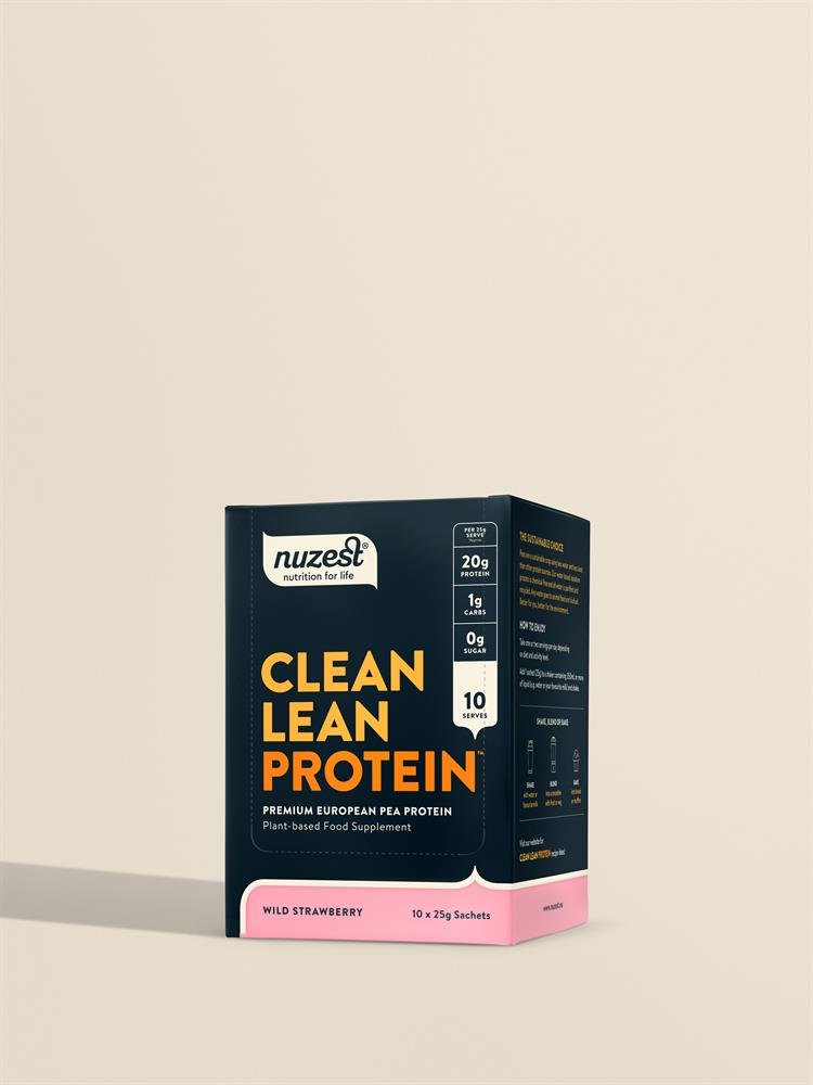 Clean Lean Protein 10x25g Sachets Box Wild Strawberry - Greenlands Health Store